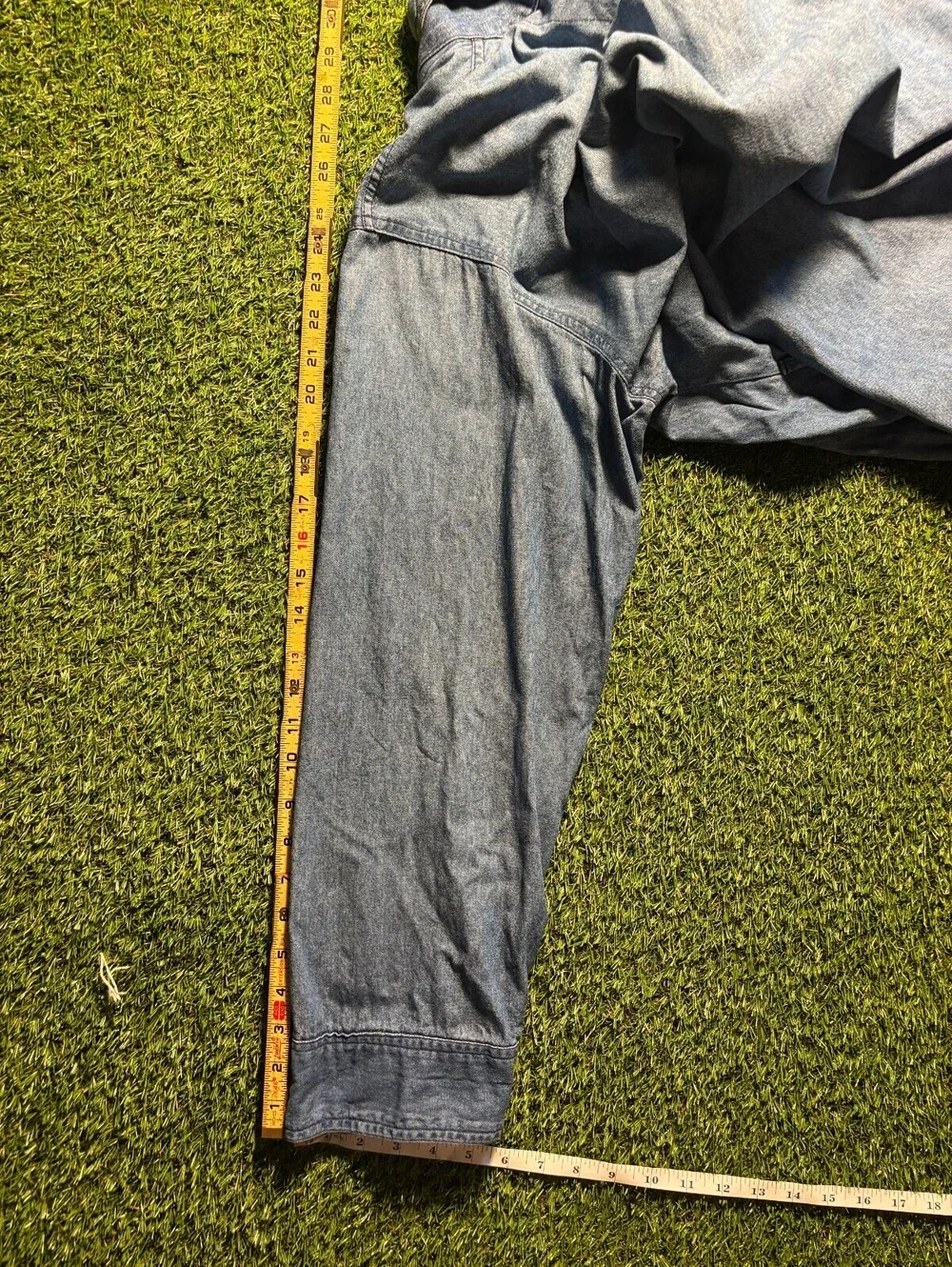 90s Tommy Hilfiger chambray wrap denim robe